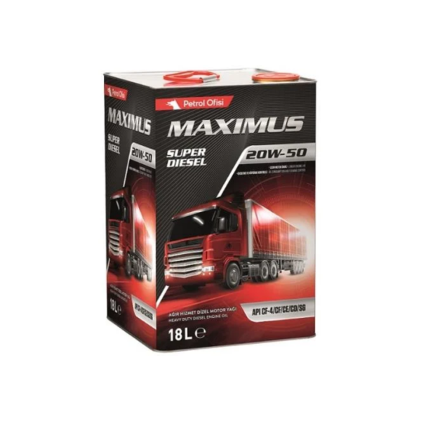 Petrol Ofisi Maximus Super Diesel 20W-50 - 18 Litre Motor Yağı